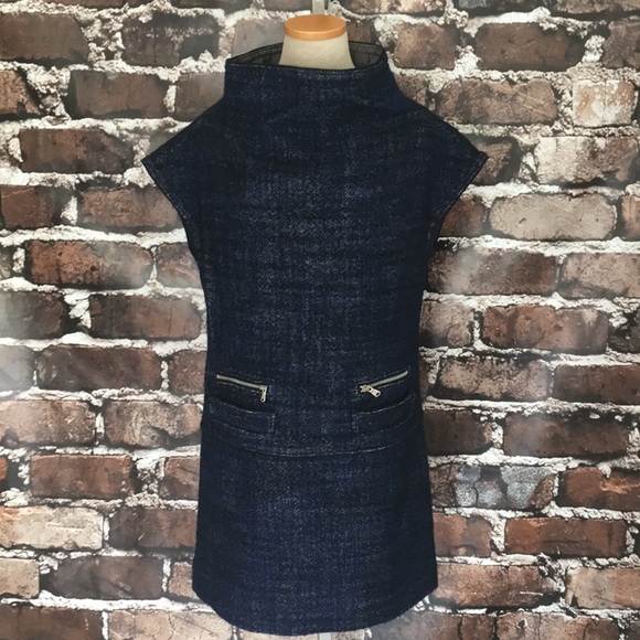Marc By Marc Jacobs Dresses & Skirts - Marc Jacobs Blue Sheath Dress Pockets Tweed Large